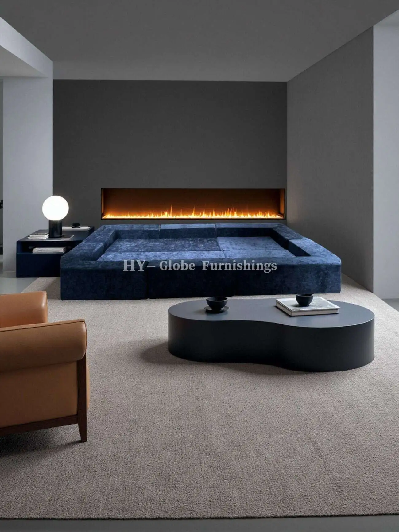 Globe Furnishings - modular block compression sofa