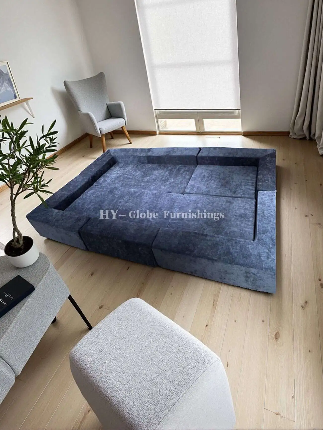 Globe Furnishings - modular block compression sofa