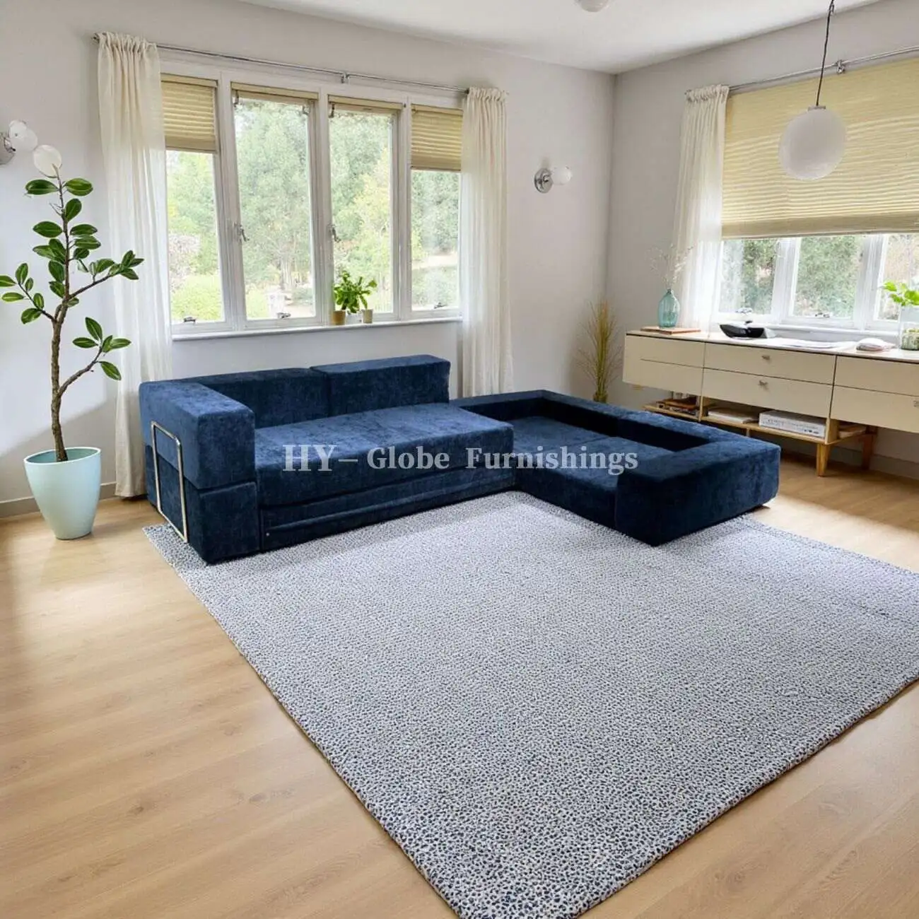 Globe Furnishings - modular block compression sofa
