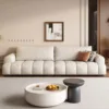 Pastry-shaped piano key genuine leather sofa
