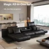 Adjustable Function Leather Sofa with Dynamic Island