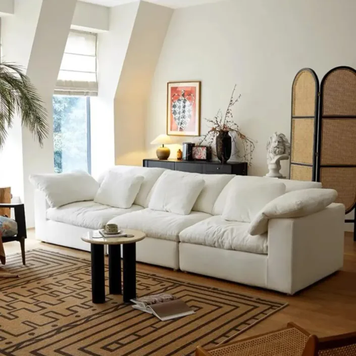 Cloud | French-Style Cream Upholstered Sofa