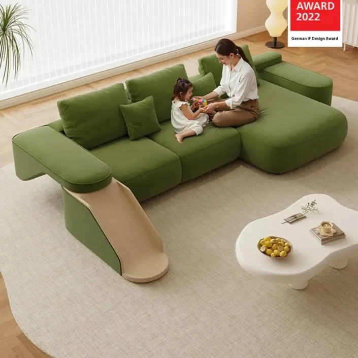 Minimalist Contoured Upholstered Sofa