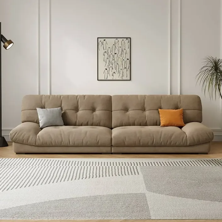 Globe Furnishings - Luxury Cloud-Shaped Straight-Back Sofa Globe Furnishings - Luxury Cloud-Shaped Straight-Back Sofa