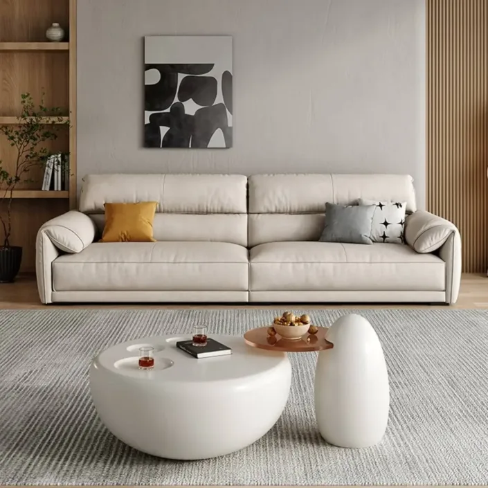 2025 New Compact Straight-Back Cat-Scratch-Resistant Fabric Sofa