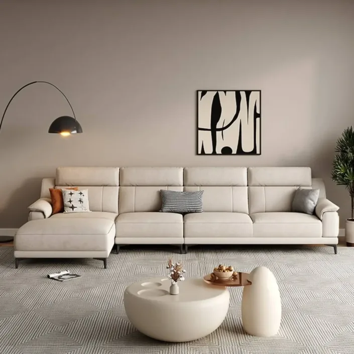 Nordic Modern Antibacterial Fabric Corner Sofa
