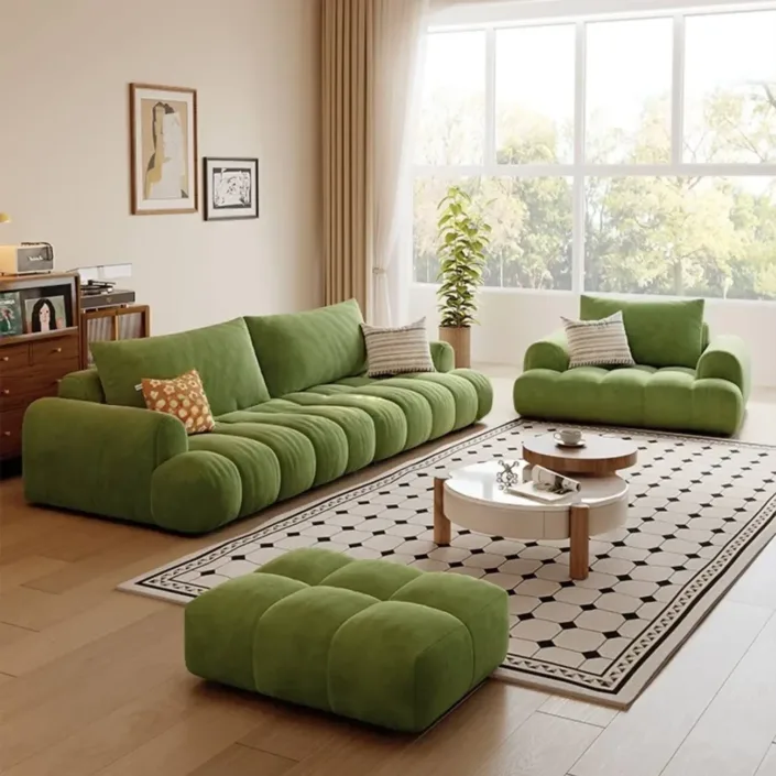 Globe Furnishings - Living Room Light Luxury Modern Puff Sofa Globe Furnishings - Living Room Light Luxury Modern Puff Sofa