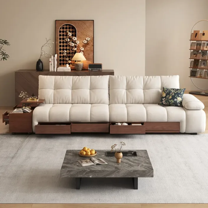Movable Multi-Storage Sofa
