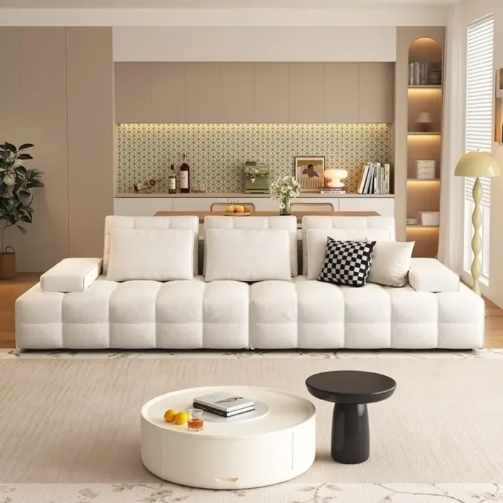New Laurence Premium Straight-Back Fabric Sofa
