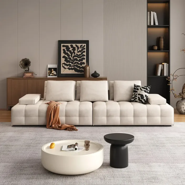 New Lawrence Cream-Style Upholstered Sofa
