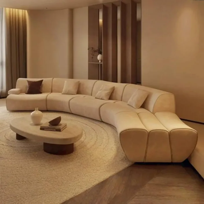 Compressed Sofa - Boucle Lamb fleece Sofa