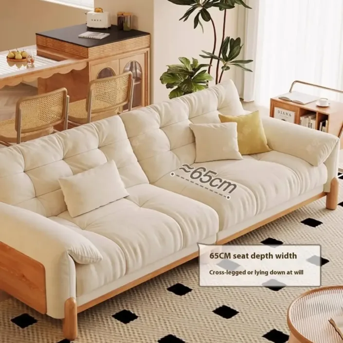 Globe Furnishings - Solid Wood Elephant Ear Cloud Sofa Globe Furnishings - Solid Wood Elephant Ear Cloud Sofa