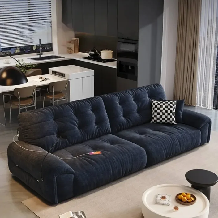 Globe Furnishings - Chenille Multifunctional Charging Lazy Cloud Sofa Globe Furnishings - Chenille Multifunctional Charging Lazy Cloud Sofa