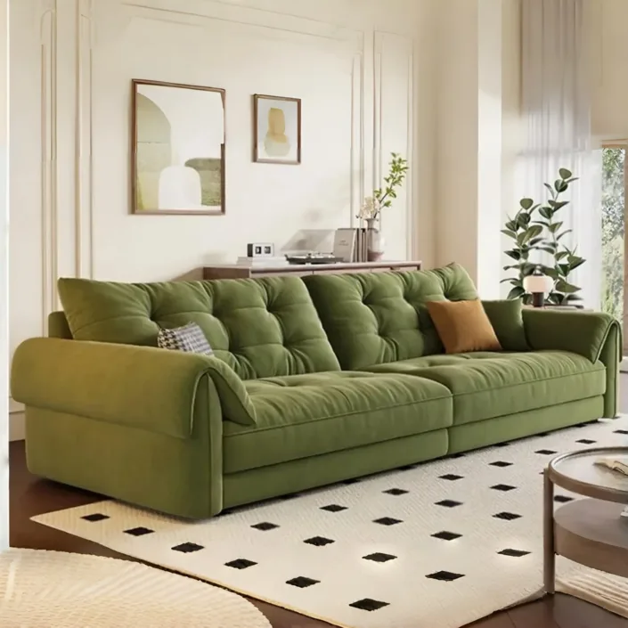 French Vintage Fabric Sofa