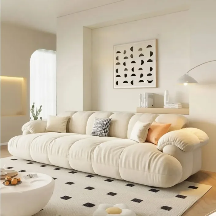 Cloud Puff Modern Minimalist Straight Sofa