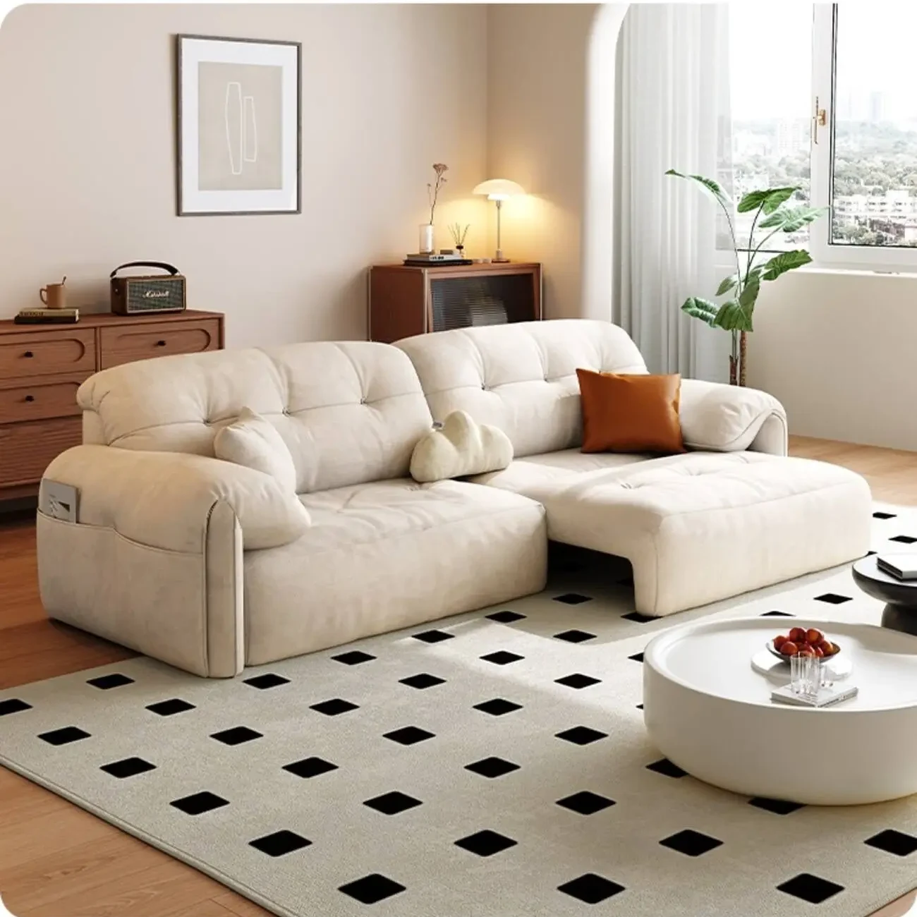 主图-01 Globe Furnishings - Modern Minimalist Extendable Electric Sofa