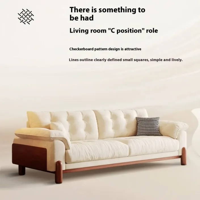 Globe Furnishings - Nordic Solid Wood Snow Neil Sofa