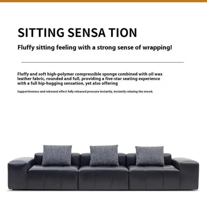 Globe Furnishings - Italian Minimalist Tofu-Block Pixel-Compressed Sofa Globe Furnishings - Italian Minimalist Tofu-Block Pixel-Compressed Sofa