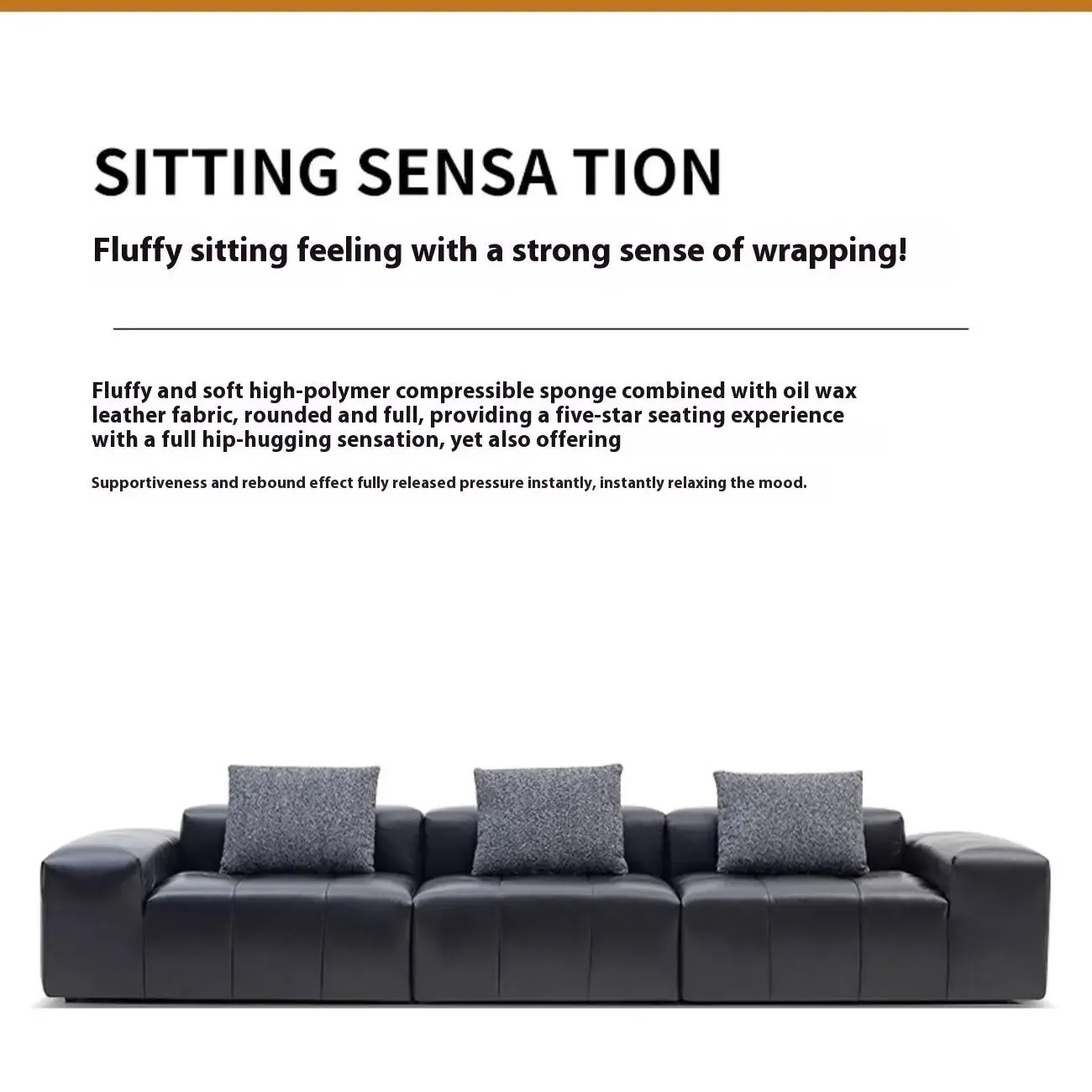 主图-01 Globe Furnishings - Italian Minimalist Tofu-Block Pixel-Compressed Sofa
