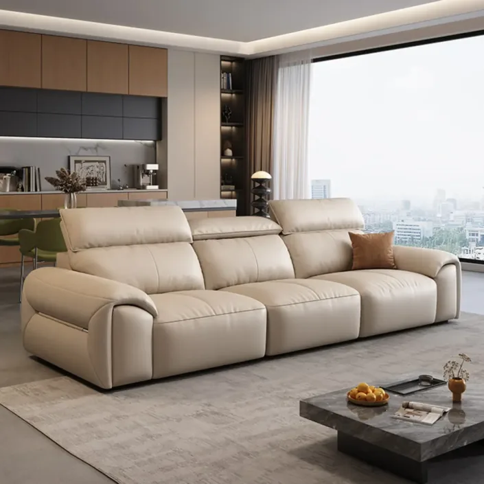 Italian Luxury Top-Grain Leather Sofa
