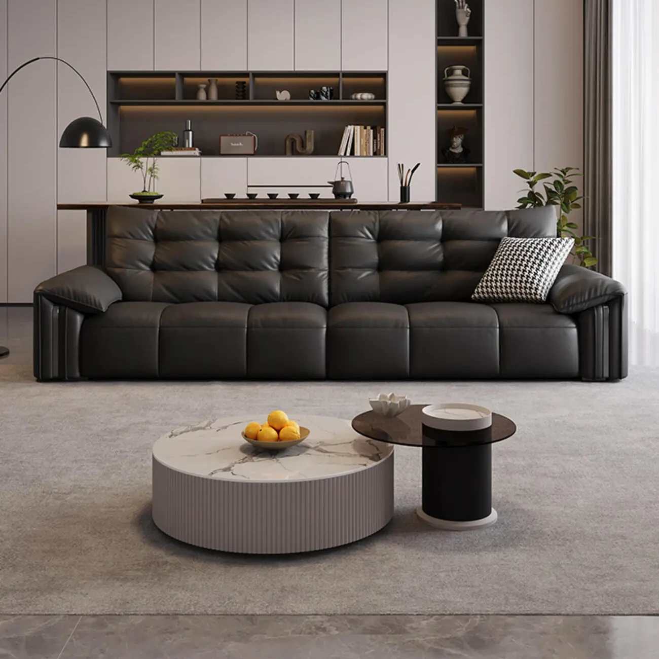 主图-01 Globe Furnishings - Italian Modern Luxury Leather Sofa