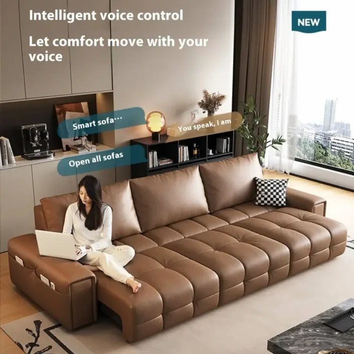 Globe Furnishings - Lawrence Smart Voice-Controlled Electric Function Sofa Bed Globe Furnishings - Lawrence Smart Voice-Controlled Electric Function Sofa Bed