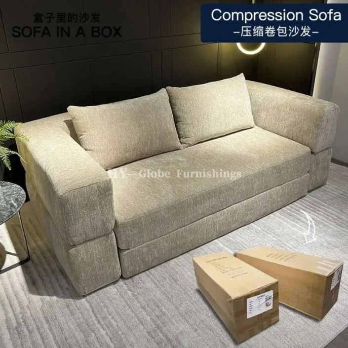 Compact Sofa: Foldable Double Sofa Bed for Small Spaces