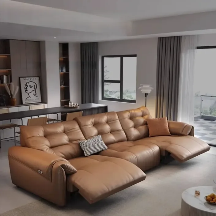Electric Multi-Function Top-Grain Leather Sofa