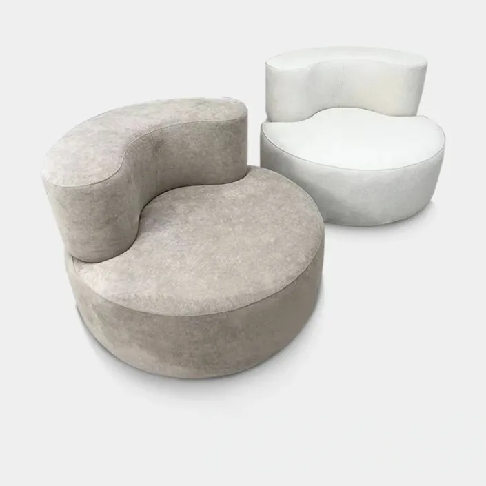 Curved Cashew Round Chair Integrated Compression Sofa