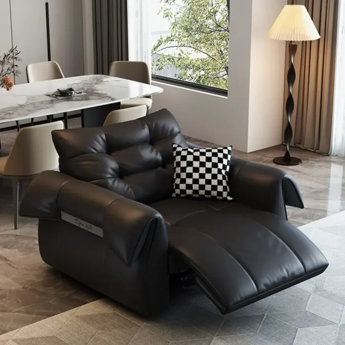 Swan-neck adjustable single chair