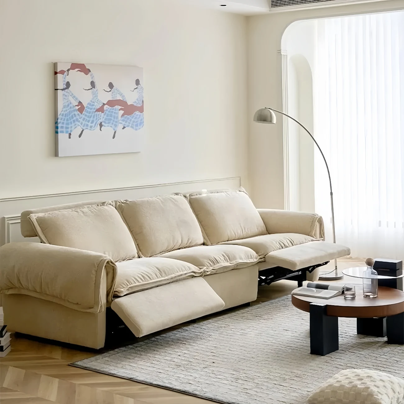 主图-01 Globe Furnishings - Zero-Wall Clearance Removable Cover Electric Recliner Sofa
