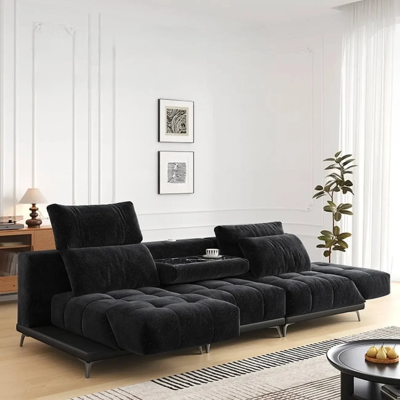 主图-01 Globe Furnishings - Versatile Multi-Functional Adjustable Fabric Sofa