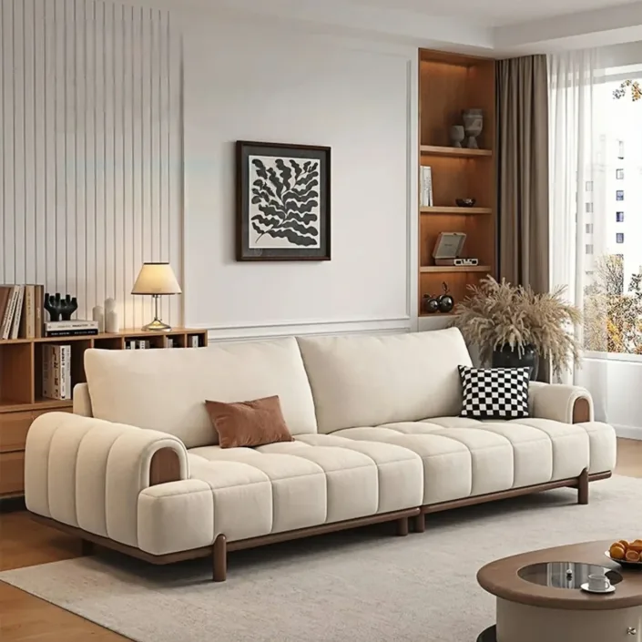 Globe Furnishings - Retro Modern Minimalist Straight-Line Sofa Globe Furnishings - Retro Modern Minimalist Straight-Line Sofa