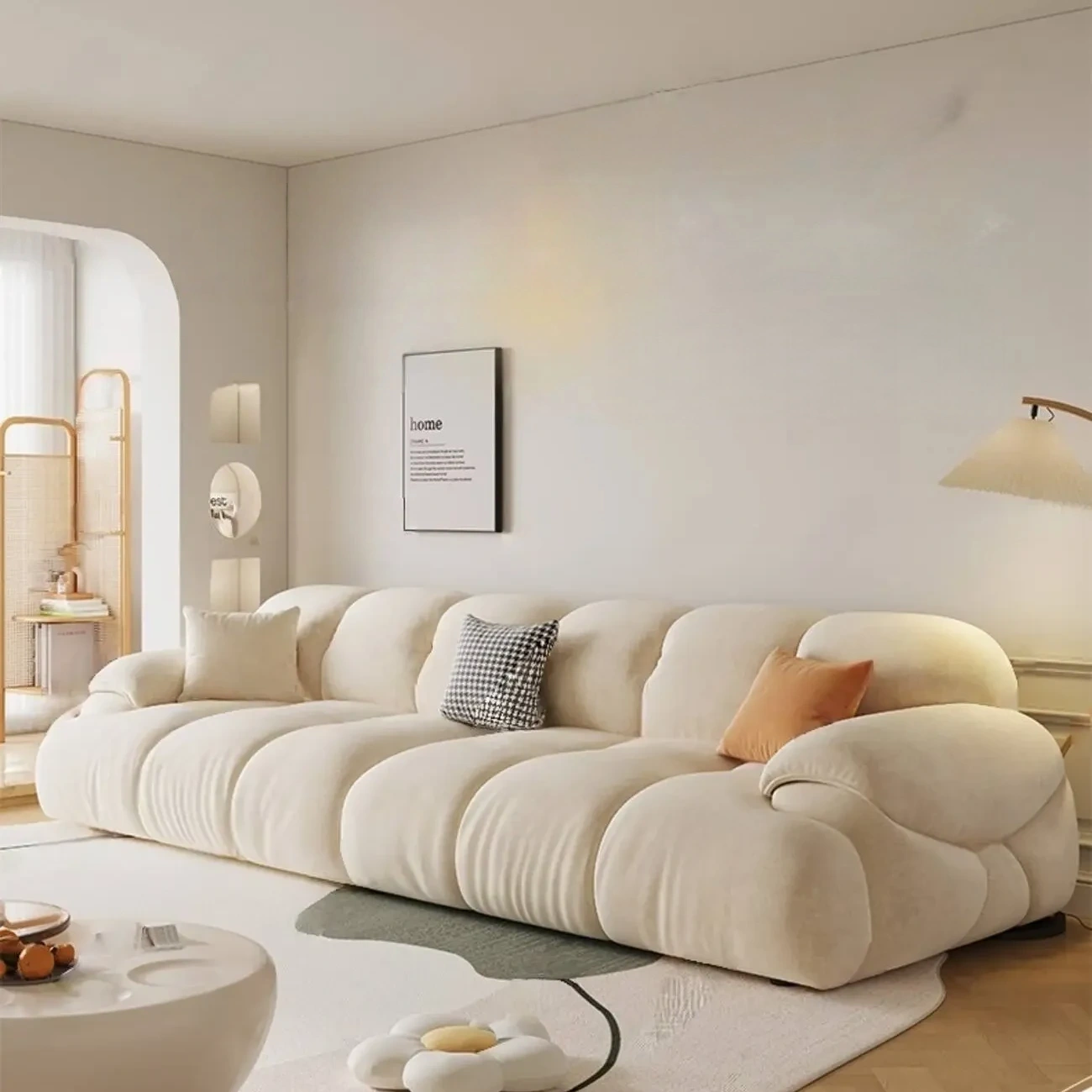 主图-01 Globe Furnishings - Retro Compact Straight Cotton Candy Sofa