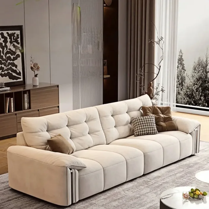 Modular Italian Minimalist Elephant Ear Cat Scratch Fabric Sofa