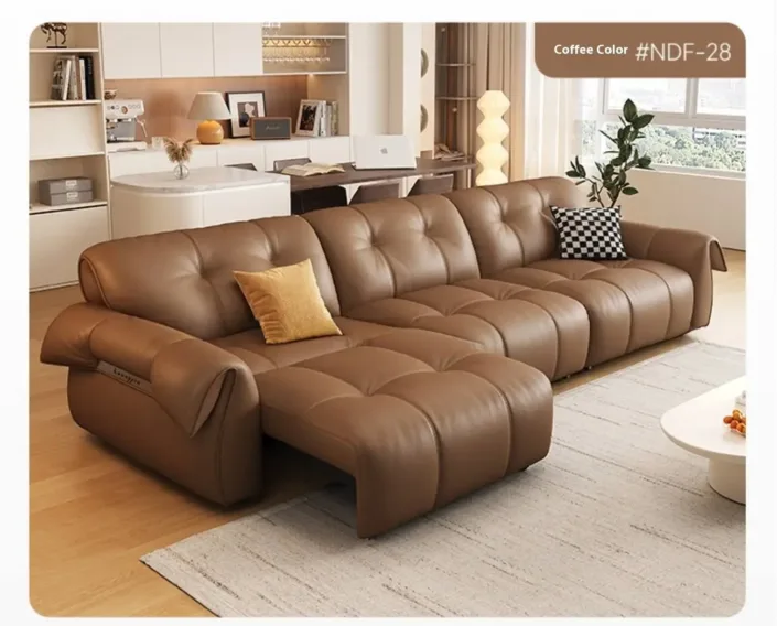 Italian Minimalist Multifunctional Electric Leather Sofa