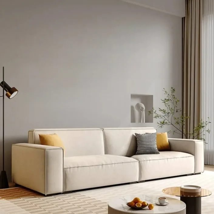 Minimalist Tofu Block Straight Sofa