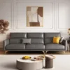 Italian Light Luxury Cloud Comfort Linear Genuine Leather Sofa