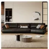 Light luxury curved leather sofa