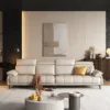 Italian Minimalist Light Luxury Top-Grain Leather Sofa