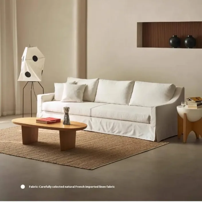 Globe Furnishings - Natural Breeze Direct-Vent Linen Sofa Globe Furnishings - Natural Breeze Direct-Vent Linen Sofa