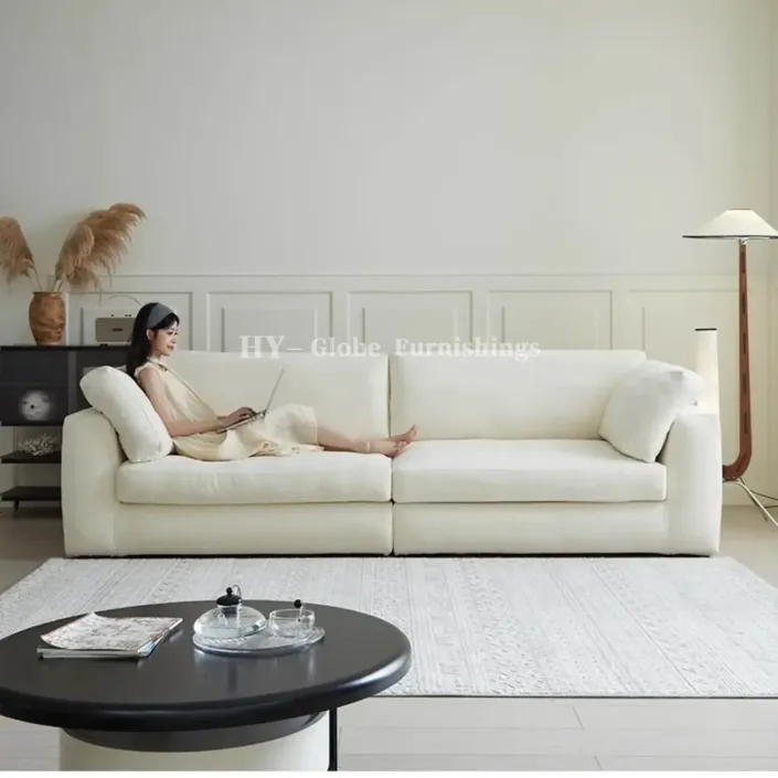 Globe Furnishings - Removable and Washable Cotton-Linen Upholstered Sofa Globe Furnishings - Removable and Washable Cotton-Linen Upholstered Sofa
