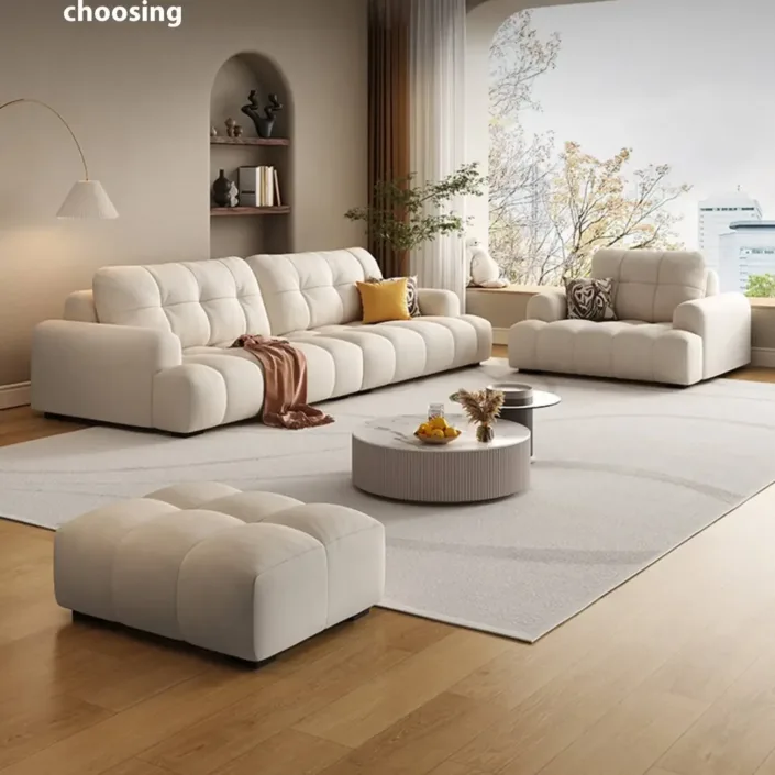 Globe Furnishings - Natural Breeze Direct-Vent Linen Sofa Globe Furnishings - Natural Breeze Direct-Vent Linen Sofa