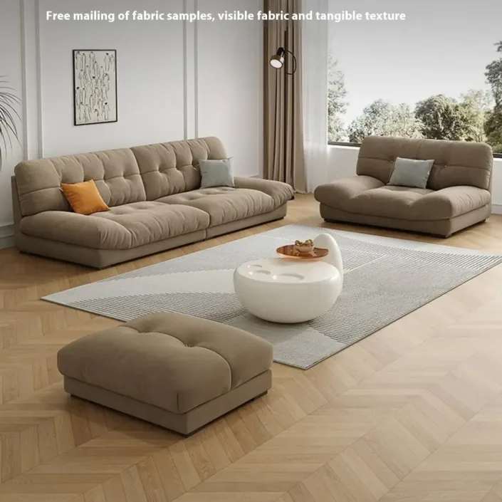 Globe Furnishings - Luxury Cloud-Shaped Straight-Back Sofa Globe Furnishings - Luxury Cloud-Shaped Straight-Back Sofa