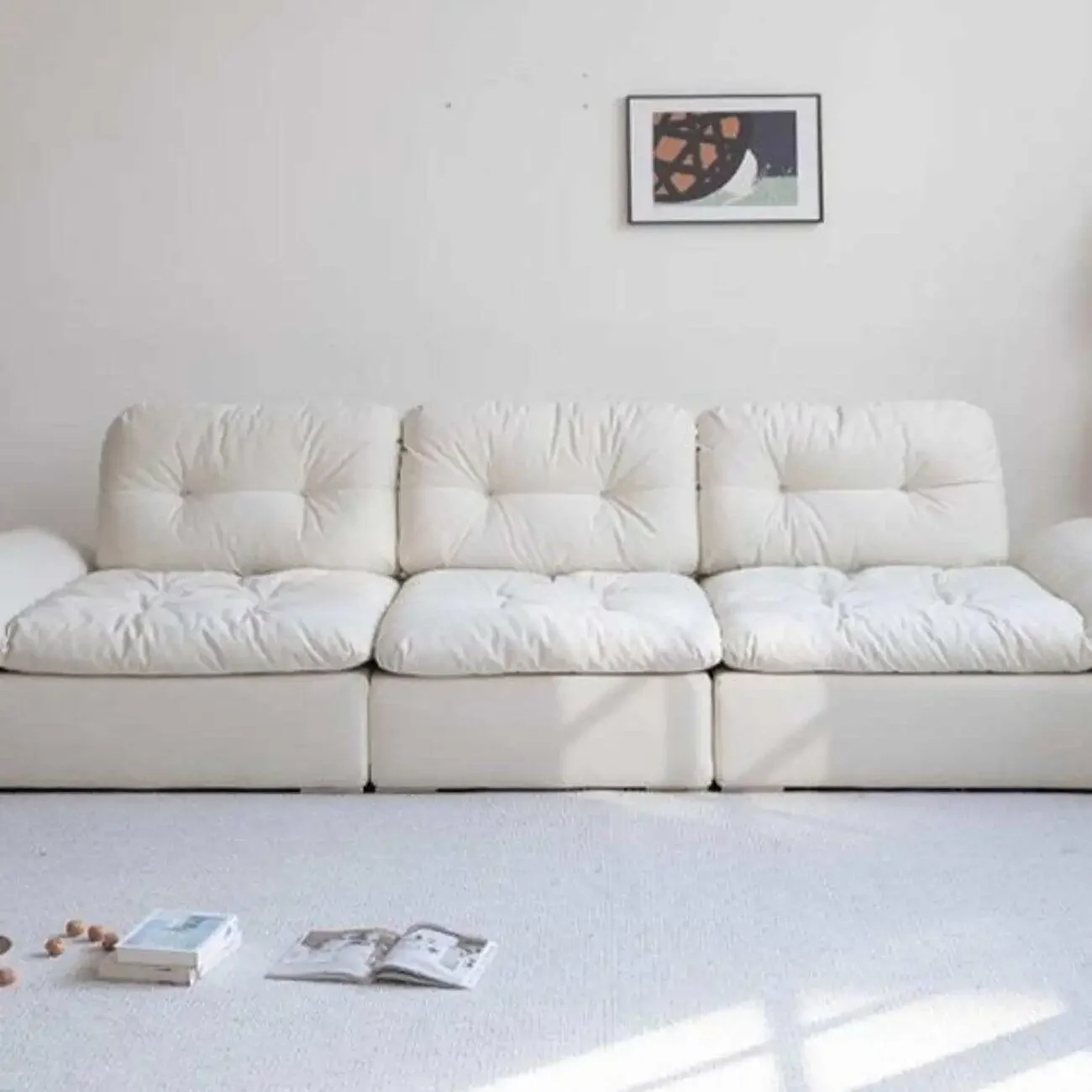 主图-02 Globe Furnishings - Extendable Cloud-Patterned Cat-Scratch-Resistant Fabric Sofa