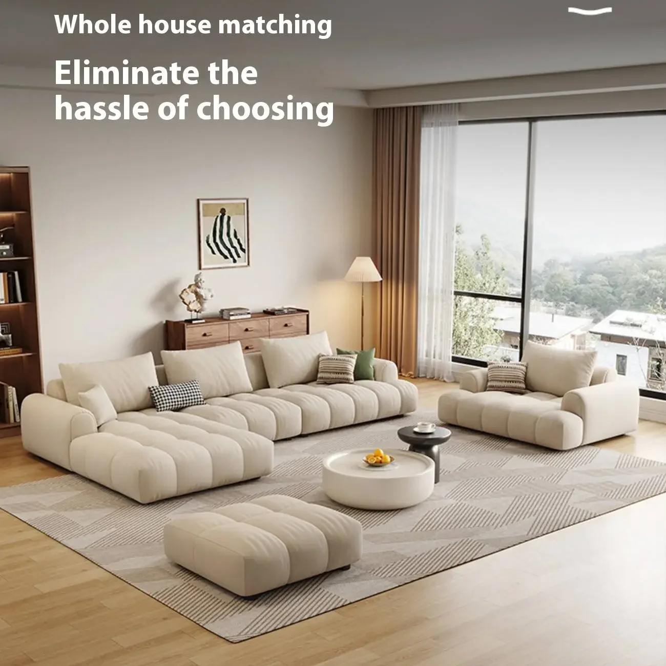主图-02 Globe Furnishings - New Empress Marshmallow Sofa
