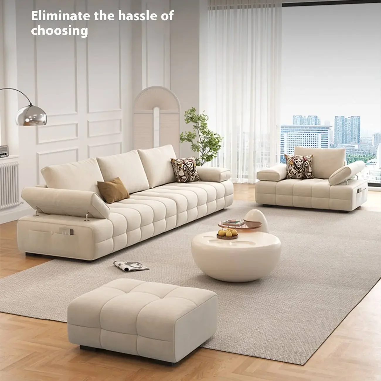 主图-02 Globe Furnishings - Lawrence Adjustable Armrest Sofa