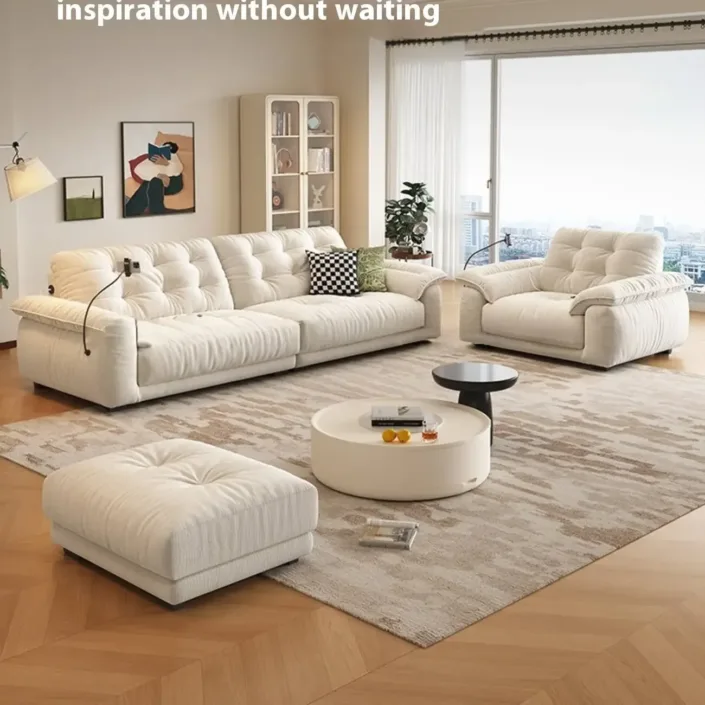 Globe Furnishings - Chenille Functional Charging Space Cloud Sofa Globe Furnishings - Chenille Functional Charging Space Cloud Sofa