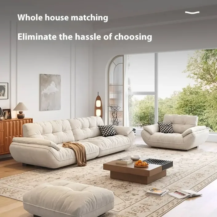 Globe Furnishings - New Modern Cream Cloud Sofa Globe Furnishings - New Modern Cream Cloud Sofa