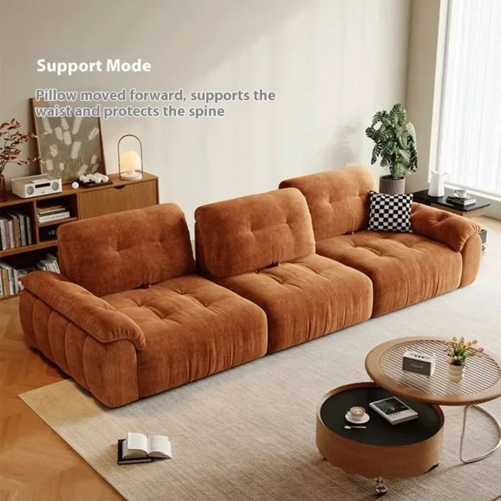 Globe Furnishings - Minimalist Modern Adjustable Pumpkin Sofa